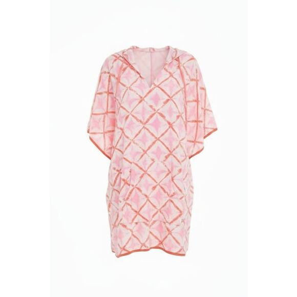 TUCKERNUCK BEACH Coral Medallion Terrycloth Cabana Coverup Size XS/S NWT - Picture 4 of 4